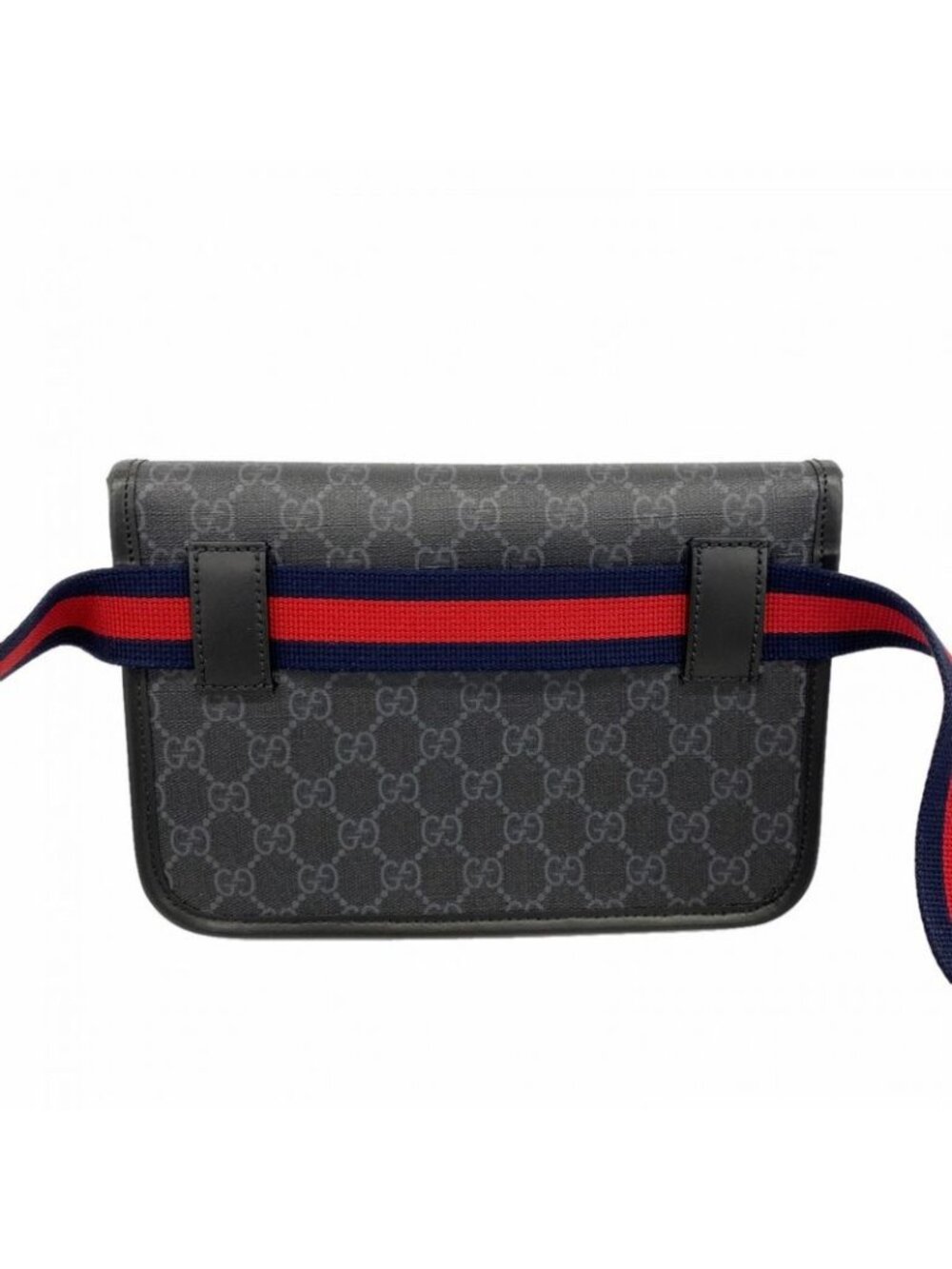 Gucci Waist Bag GG Supreme Black Gray Silver - Picture 10 of 10